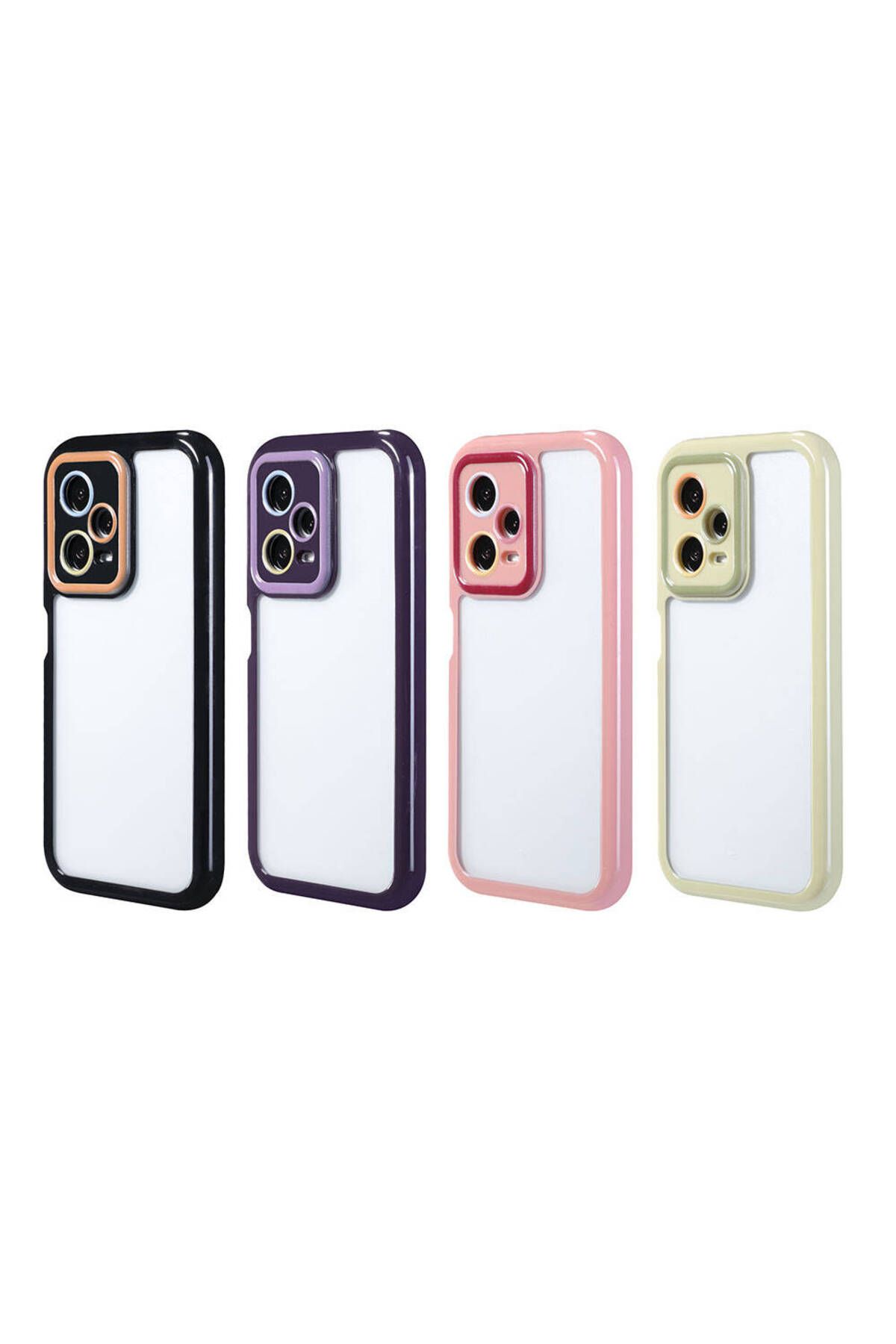 Xiaomi Redmi Note 12 Pro 5G Kılıf Kamera Korumalı Renkli Kenar ve Çerçeve Tasarımlı Zore Vitamin Kap