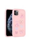 iPhone 11 Pro Max Uyumlu Kabartma Figürlü Parlak Zore Toys Silikon Kılıf-Pembe iPhone 11 Pro Max Uyumlu Kabartma Figürlü Parlak Zore Toys Silikon Kılıf-Pembe