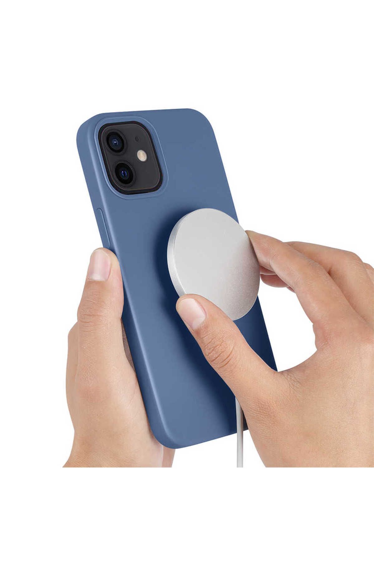 iPhone 12 Mini Uyumlu Zore Silksafe Wireless Kılıf-Kırmızı iPhone 12 Mini Uyumlu Zore Silksafe Wireless Kılıf-Kırmızı