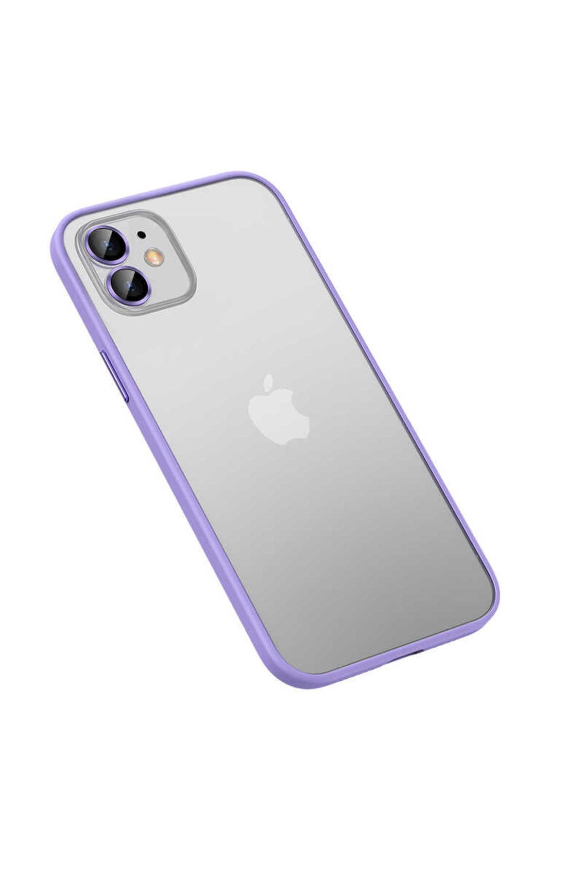 iPhone 11 Uyumlu Zore Retro Kılıf-Lila
