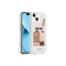 iPhone 13 Uyumlu Mermer Desenli Zore Marbello Kılıf-Kahverengi