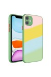 iPhone 11 Uyumlu Kamera Korumalı Renkli Temperli Zore X-Cam Kılıf-NO10 iPhone 11 Uyumlu Kamera Korumalı Renkli Temperli Zore X-Cam Kılıf-NO10