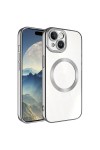 iPhone 15 Uyumlu Magsafe Wireless Şarj Özellikli Zore Setro Silikon-Koyu Gri iPhone 15 Uyumlu Magsafe Wireless Şarj Özellikli Zore Setro Silikon-Koyu Gri