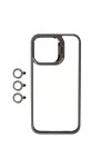 iPhone 15 Pro Uyumlu Kamera LZore Korumalı Standlı Zore Klon LCSMX-li Kılıf-Gri iPhone 15 Pro Uyumlu Kamera LZore Korumalı Standlı Zore Klon LCSMX-li Kılıf-Gri