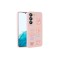Galaxy S21 FE Uyumlu Kabartma Figürlü Parlak Zore Toys Silikon Kılıf-Pembe