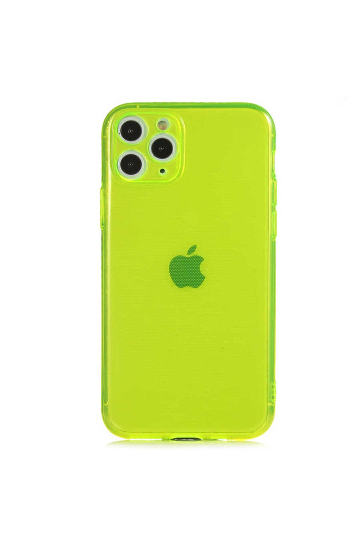 iPhone 11 Pro Uyumlu Zore Mun Silikon-Sarı