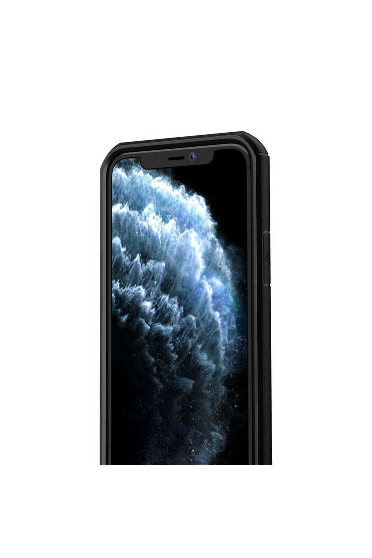 iPhone 11 Uyumlu Zore İnoks Kılıf-Siyah