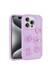 iPhone 15 Pro Uyumlu Kabartma Figürlü Parlak Zore Toys Silikon Kılıf-Mor iPhone 15 Pro Uyumlu Kabartma Figürlü Parlak Zore Toys Silikon Kılıf-Mor