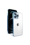 iPhone 12 Pro Max Uyumlu Kamera Korumalı Renkli Çerçeveli Zore Garaj Kılıf-Mavi Açık iPhone 12 Pro Max Uyumlu Kamera Korumalı Renkli Çerçeveli Zore Garaj Kılıf-Mavi Açık