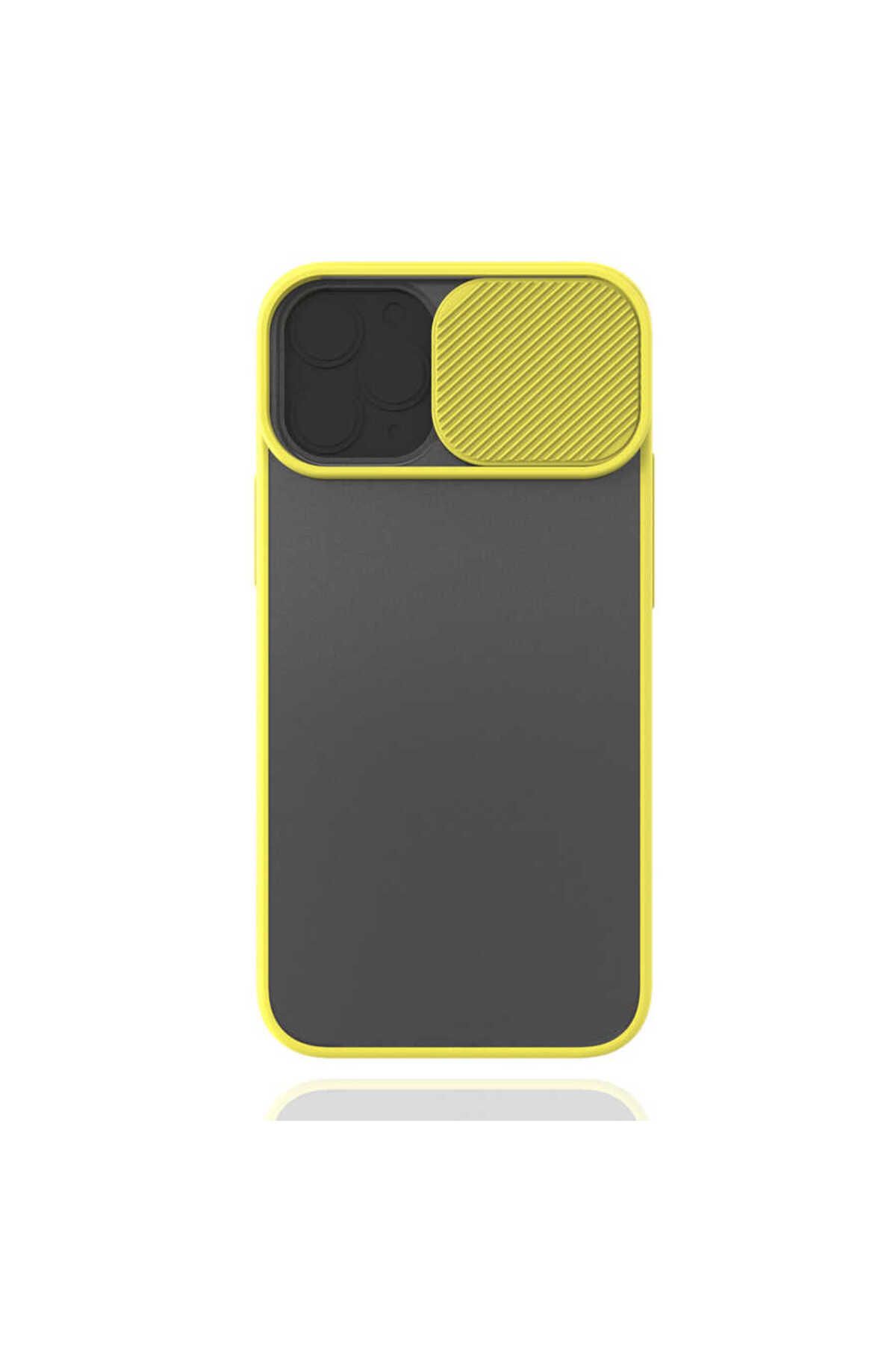 iPhone 12 Mini Uyumlu Zore LCSMX-i Kılıf-Sarı