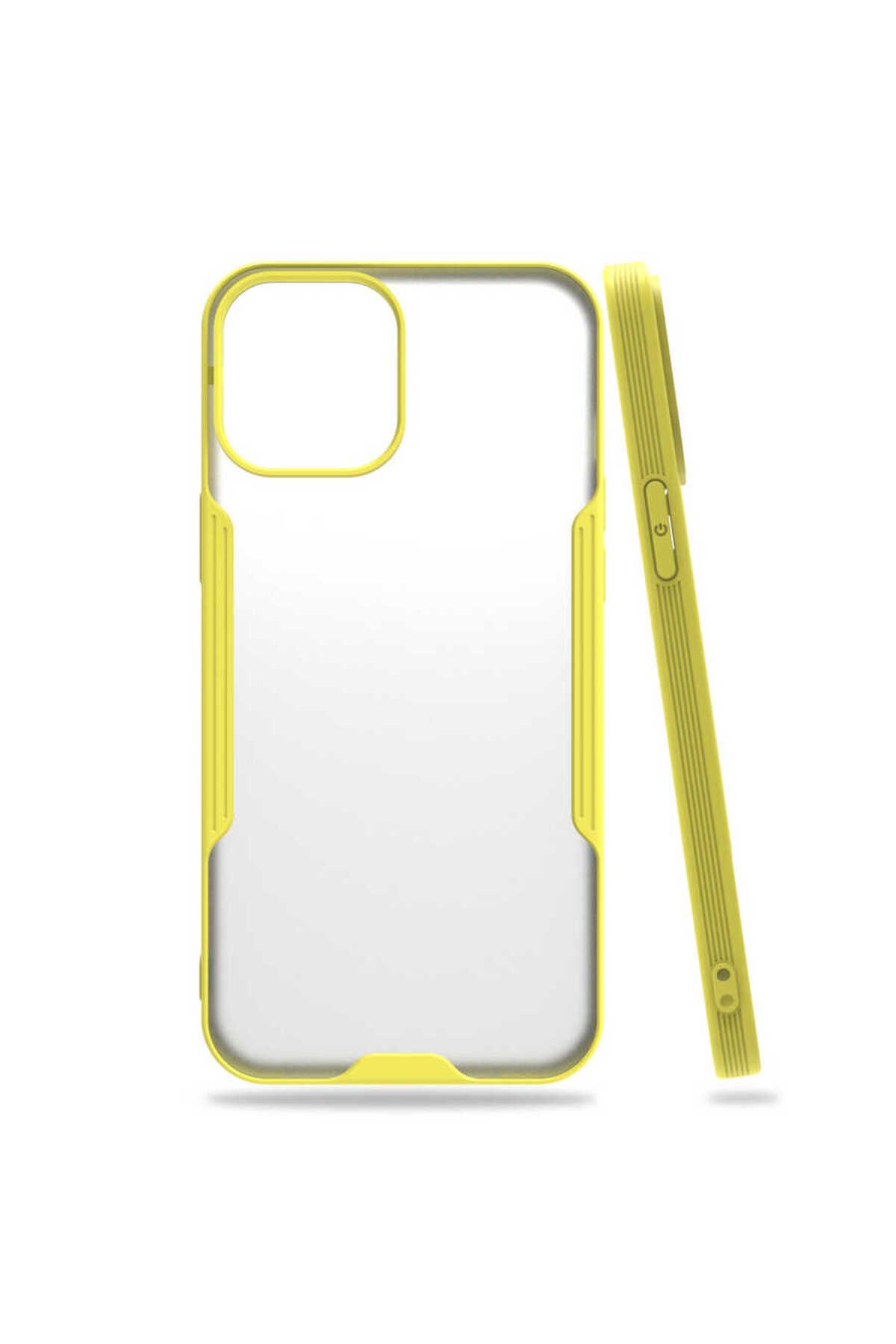 iPhone 12 Mini Uyumlu Zore Parfe Kılıf-Sarı