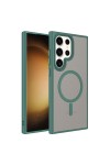 Galaxy S23 Ultra Uyumlu Mat Arka Yüzey Wireless Şarj Özellikli Zore Flet Magsafe Kılıf-Yeşil Galaxy S23 Ultra Uyumlu Mat Arka Yüzey Wireless Şarj Özellikli Zore Flet Magsafe Kılıf-Yeşil