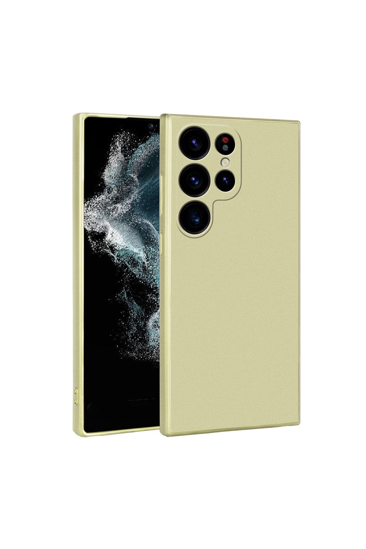 Galaxy S23 Ultra Uyumlu Zore Premier Silikon Kılıf-Gold