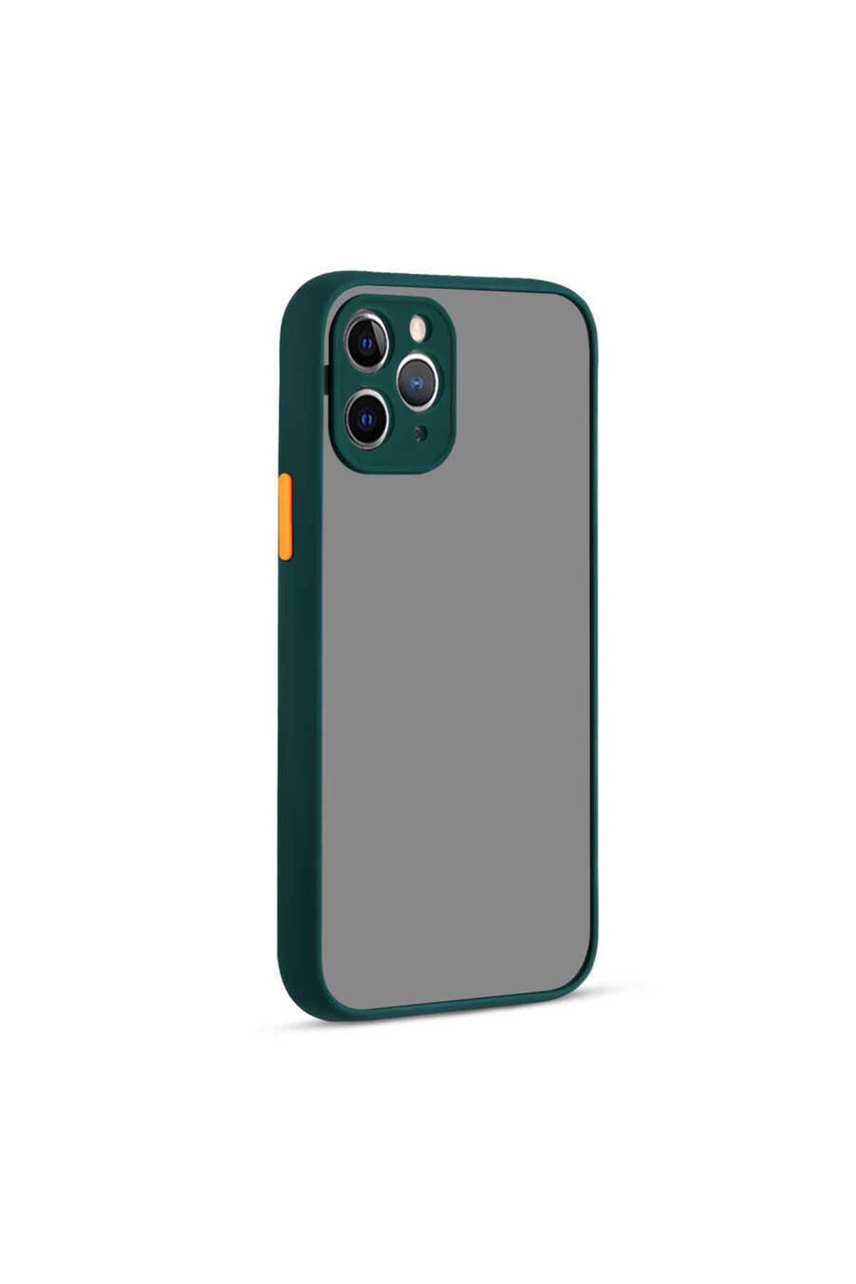 iPhone 11 Pro Uyumlu Zore Hux Kılıf-Koyu Yeşil