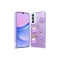 Galaxy A14 Kılıf Parlayan Sıvılı Simli Kabartma Figürlü Zore Cevze Kapak-Yeşil