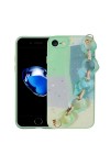 iPhone SE 2020 Uyumlu Simli Desenli El Askılı Tutacaklı Zore Elsa Silikon Kılıf-Yeşil iPhone SE 2020 Uyumlu Simli Desenli El Askılı Tutacaklı Zore Elsa Silikon Kılıf-Yeşil