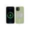 iPhone 12 Mini Uyumlu Zore Silksafe Wireless Kılıf-Açık Yeşil