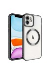 iPhone 11 Uyumlu Magsafe Wireless Şarj Özellikli Zore Setro Silikon-Siyah iPhone 11 Uyumlu Magsafe Wireless Şarj Özellikli Zore Setro Silikon-Siyah