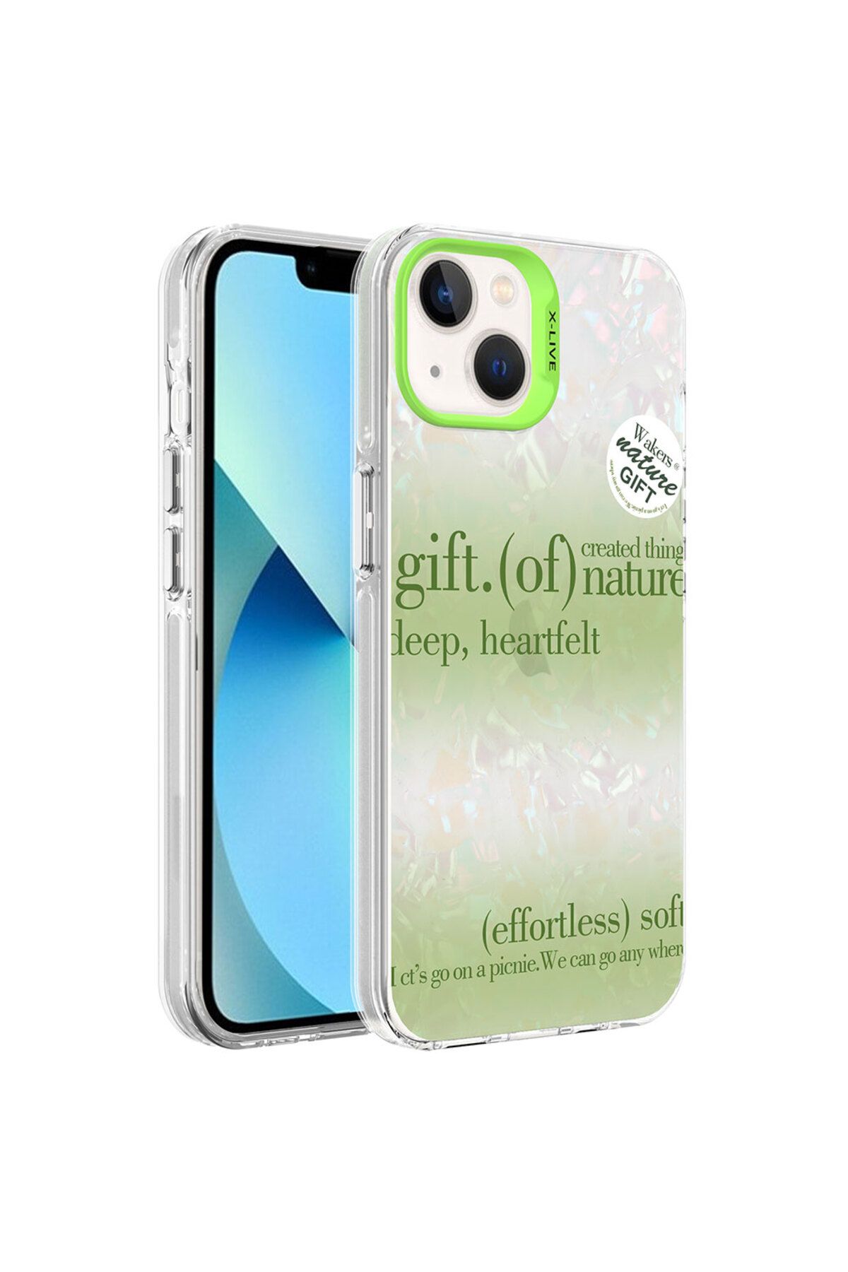 iPhone 13 Uyumlu Mermer Desenli Zore Marbello Kılıf-Yeşil iPhone 13 Uyumlu Mermer Desenli Zore Marbello Kılıf-Yeşil