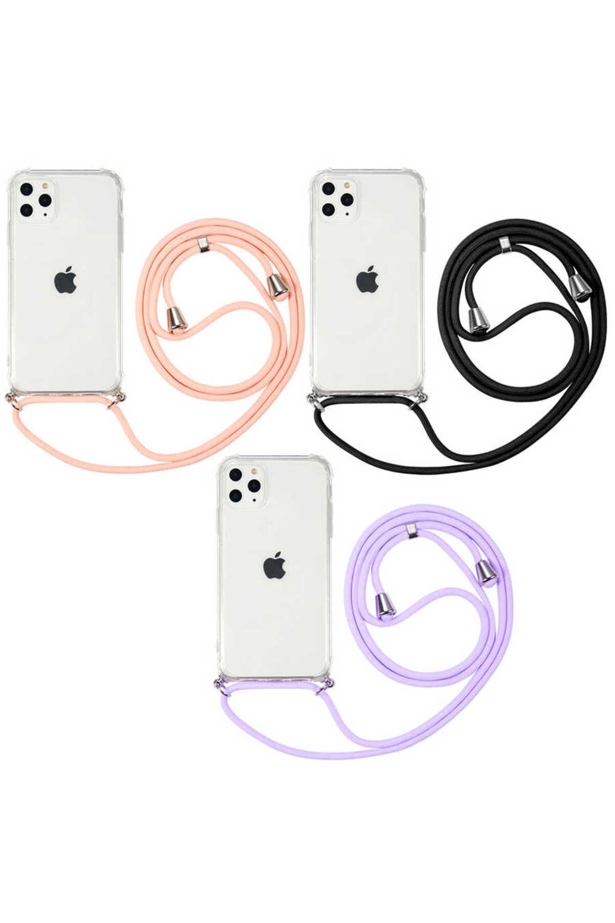 iPhone 11 Pro Max Uyumlu Zore X-Rop Kılıf-Renksiz
