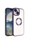 iPhone 15 Uyumlu Kamera Korumalı Logo Gösteren Zore Omega Kılıf-Derin Mor iPhone 15 Uyumlu Kamera Korumalı Logo Gösteren Zore Omega Kılıf-Derin Mor