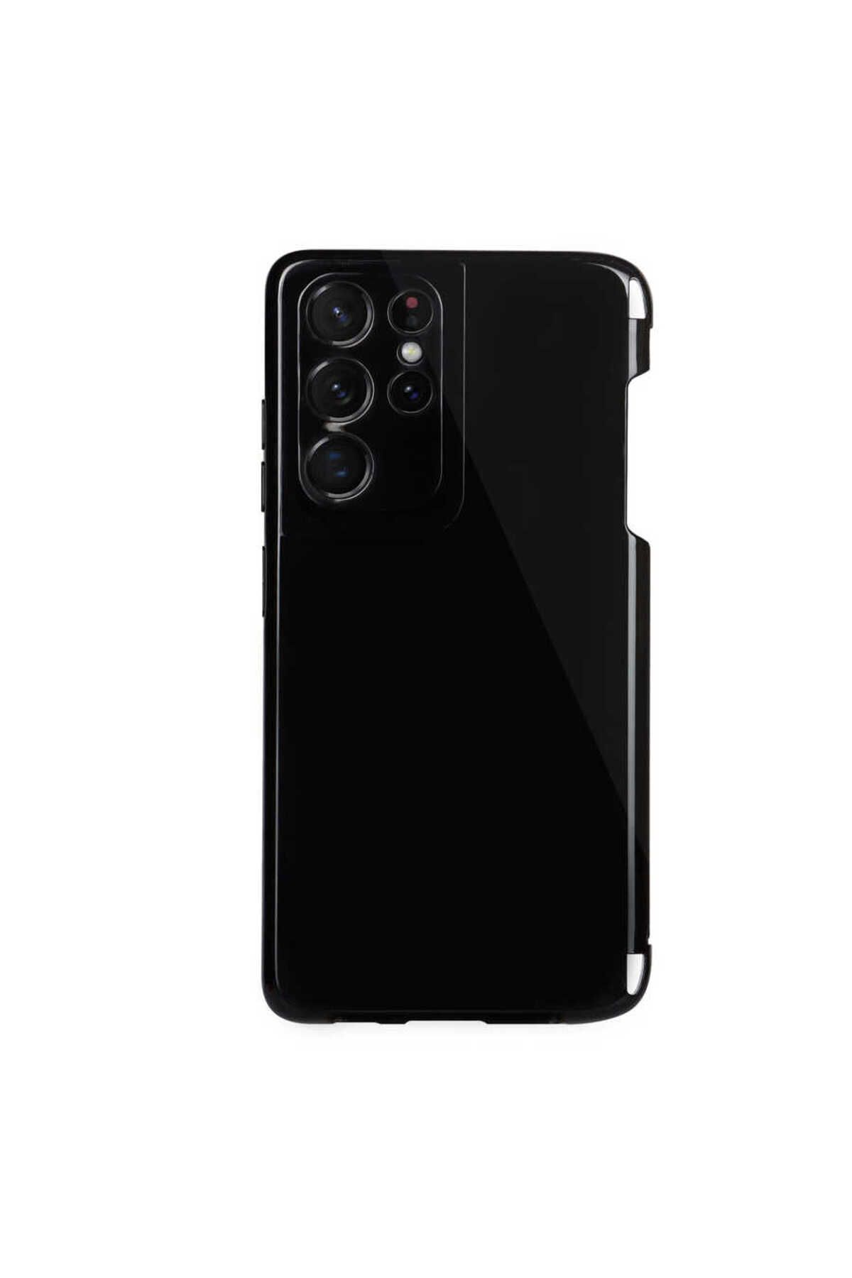 Galaxy S21 Ultra Uyumlu Zore Kalem Bölmeli Süper Silikon Kılıf-Renksiz