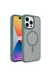 iPhone 15 Pro Uyumlu Mat Arka Yüzey Wireless Şarj Özellikli Zore Flet Magsafe Kılıf-Yeşil iPhone 15 Pro Uyumlu Mat Arka Yüzey Wireless Şarj Özellikli Zore Flet Magsafe Kılıf-Yeşil