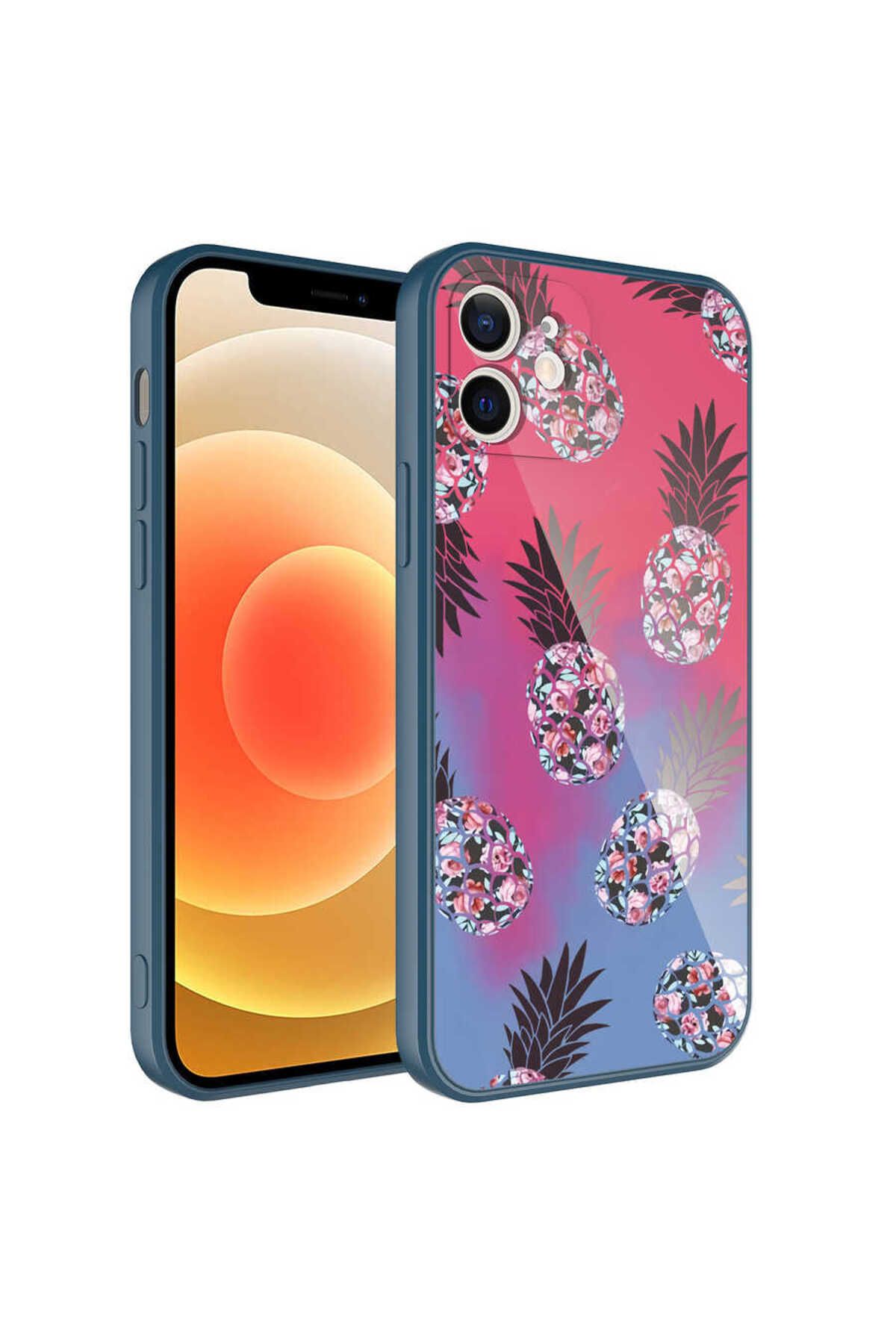 iPhone 11 Uyumlu Kamera Korumalı Desenli Sert Silikon Zore Epoksi Kılıf-NO3