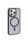 iPhone 15 Pro Max Kılıf Magsafe Şarj Özellikli Mat Arka Yüzey Zore Sio Kapak-Siyah iPhone 15 Pro Max Kılıf Magsafe Şarj Özellikli Mat Arka Yüzey Zore Sio Kapak-Siyah
