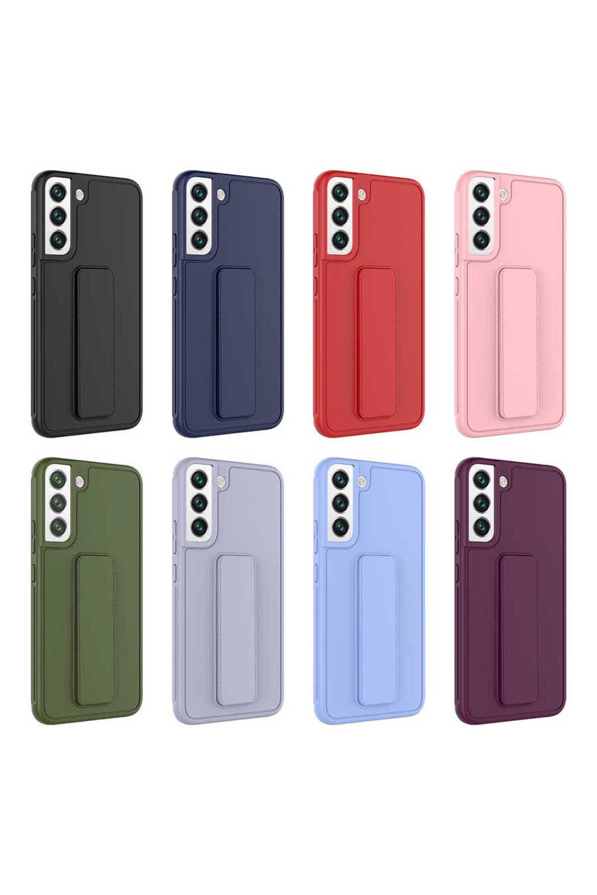 Galaxy S22 Plus Uyumlu Zore Qstand Kılıf-Koyu Yeşil