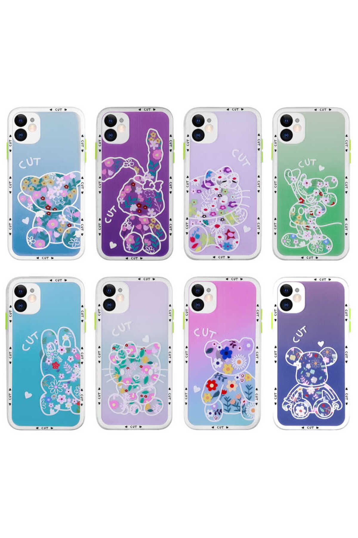 iPhone 11 Uyumlu Kamera Korumalı Desenli Sert Zore Hess Kılıf-NO10