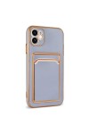 iPhone 11 Uyumlu Zore Bark Kartlıklı Kılıf-Lila iPhone 11 Uyumlu Zore Bark Kartlıklı Kılıf-Lila