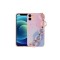 iPhone 11 Uyumlu Simli Desenli El Askılı Tutacaklı Zore Elsa Silikon Kılıf-Pembe