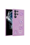 Galaxy S22 Ultra Uyumlu Kabartma Figürlü Parlak Zore Toys Silikon Kılıf-Mor Galaxy S22 Ultra Uyumlu Kabartma Figürlü Parlak Zore Toys Silikon Kılıf-Mor