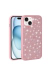 iPhone 15 Uyumlu Parlak Taşlı Tasarım Pırlanta Zore Kılıf-Pembe iPhone 15 Uyumlu Parlak Taşlı Tasarım Pırlanta Zore Kılıf-Pembe