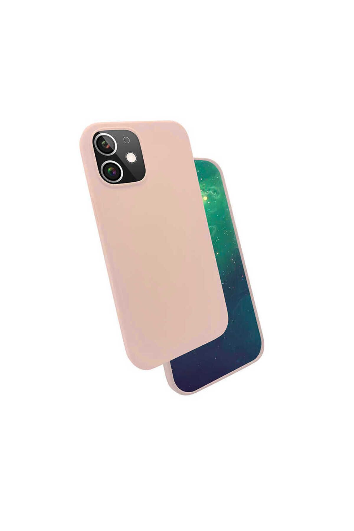 iPhone 12 Mini Uyumlu Zore Silk Silikon-Pembe