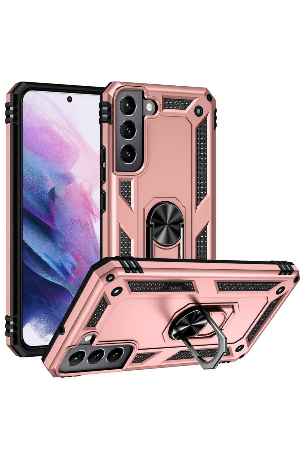 Galaxy S22 Plus Uyumlu Zore Vega Kılıf-Rose Gold