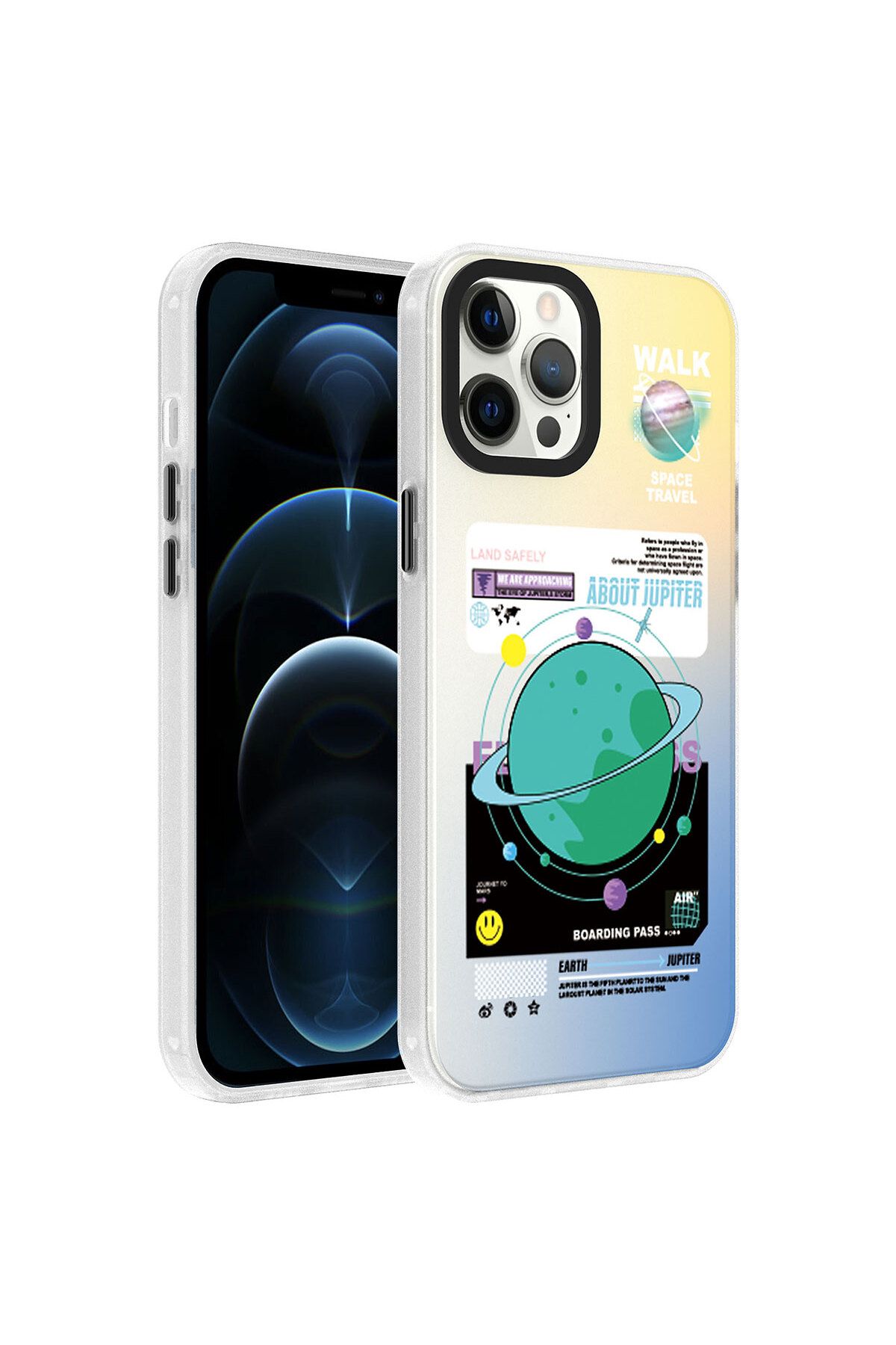 iPhone 12 Pro Max Uyumlu Desenli Zore Dragon Sert Kılıf-Gezegen