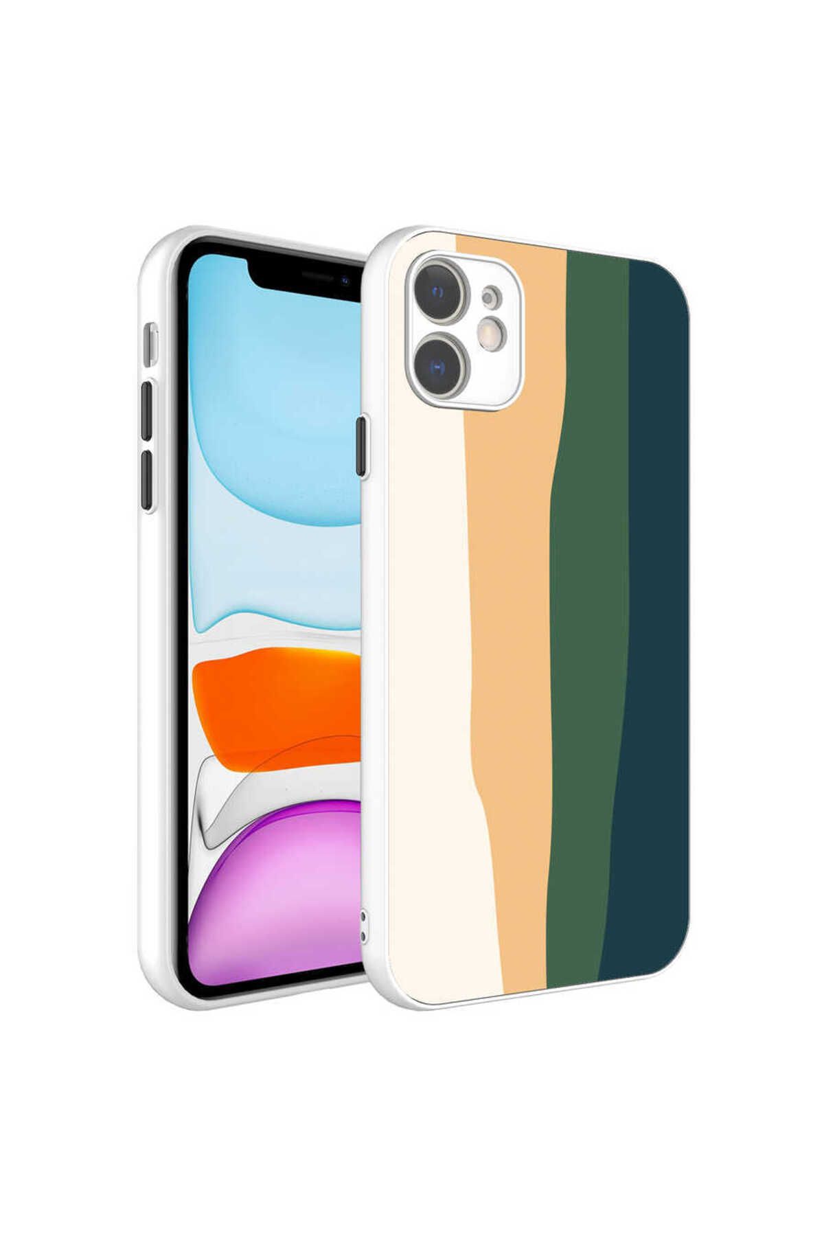 iPhone 11 Uyumlu Kamera Korumalı Renkli Temperli Zore X-Cam Kılıf-NO1
