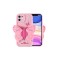 iPhone 11 Kılıf Kamera Korumalı Figür Tasarımlı Zore Kapya Kapak-Pembe Açık