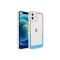 iPhone 11 Uyumlu Simli ve Renk Geçiş Tasarımlı LZore Korumalı Zore Park Kılıf-Pembe-Mavi