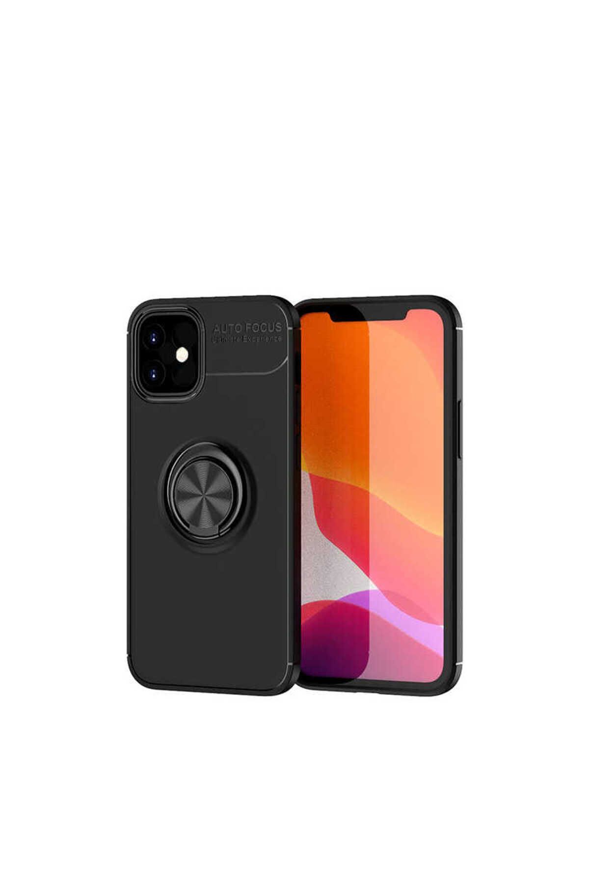 iPhone 12 Mini Uyumlu Zore Ravel Silikon Kılıf-Siyah