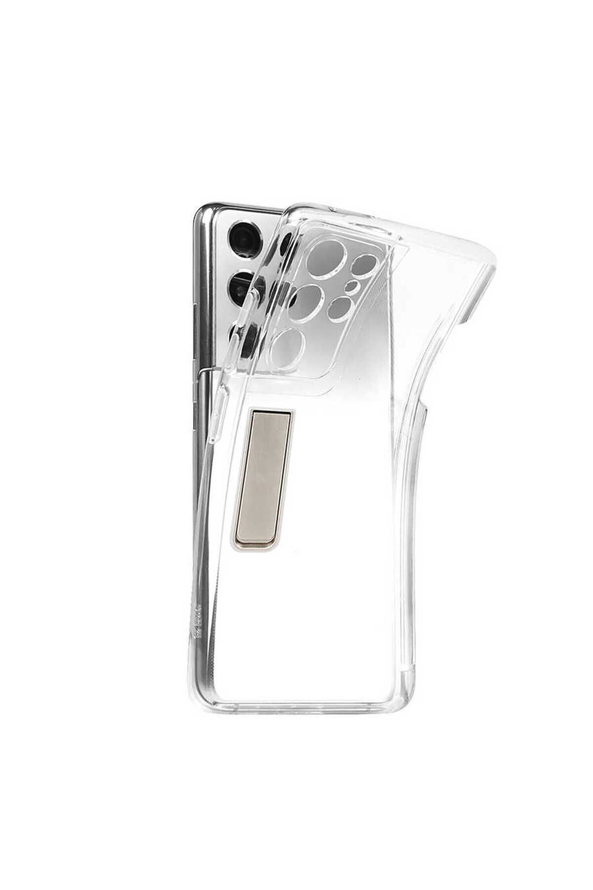 Galaxy S21 Ultra Uyumlu Zore Kalem Bölmeli Standlı Süper Silikon Kılıf-Siyah Galaxy S21 Ultra Uyumlu Zore Kalem Bölmeli Standlı Süper Silikon Kılıf-Siyah