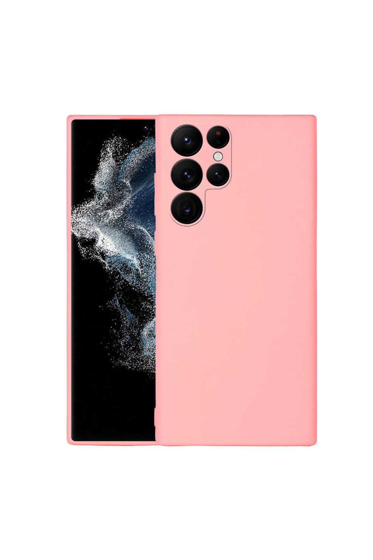 Galaxy S22 Ultra Uyumlu Zore Mara Lansman Kılıf-Pembe Açık