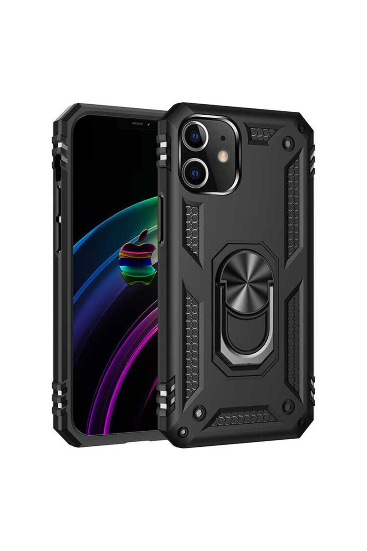 iPhone 12 Mini Uyumlu Zore Vega Kılıf-Siyah