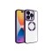 iPhone 15 Pro Uyumlu Kamera Korumalı Logo Gösteren Zore Omega Kılıf-Derin Mor
