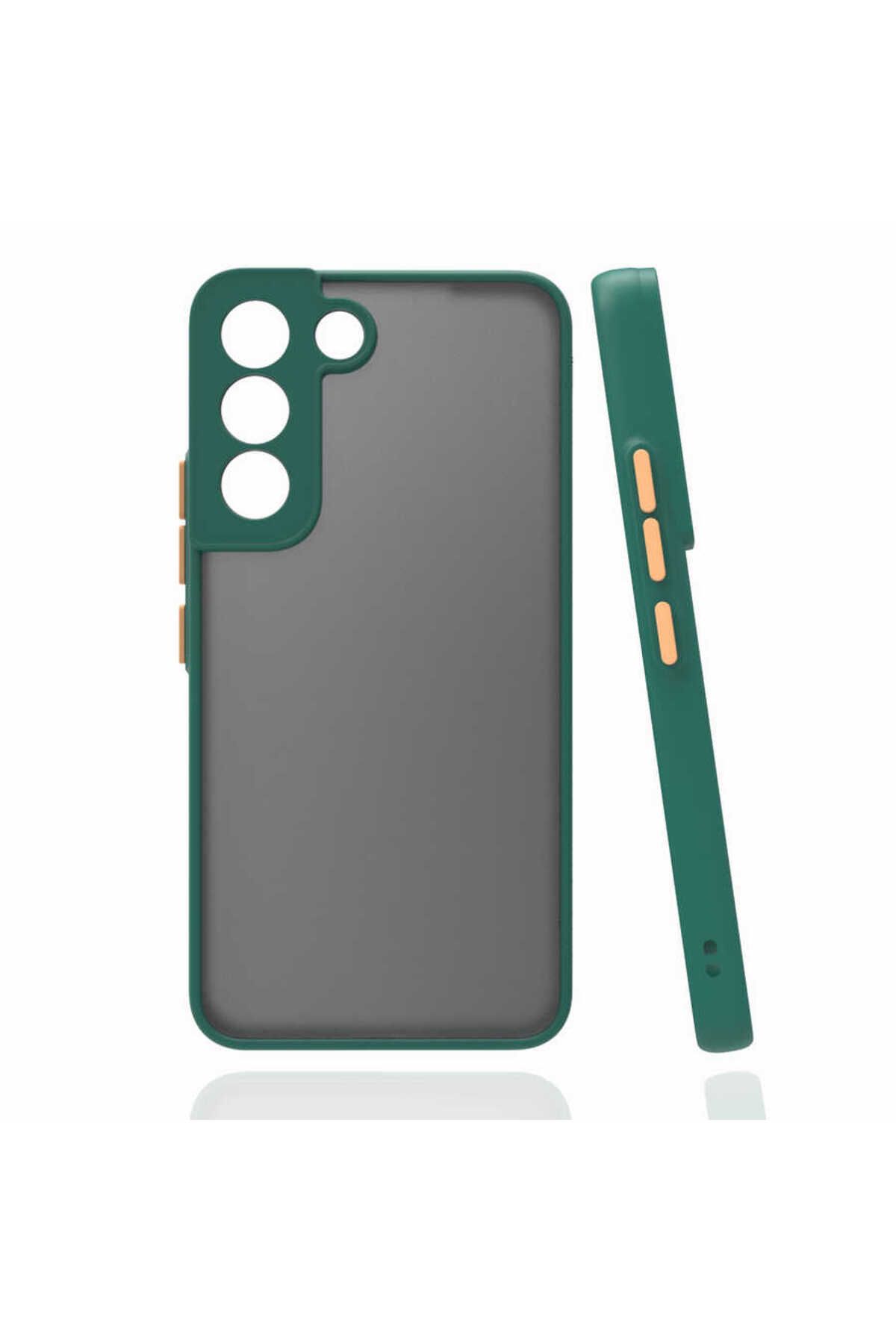 Galaxy S22 Plus Uyumlu Zore Hux Kılıf-Koyu Yeşil