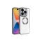 iPhone 15 Pro Uyumlu Kamera Korumalı Logo Gösteren Zore Omega Kılıf-Koyu Gri