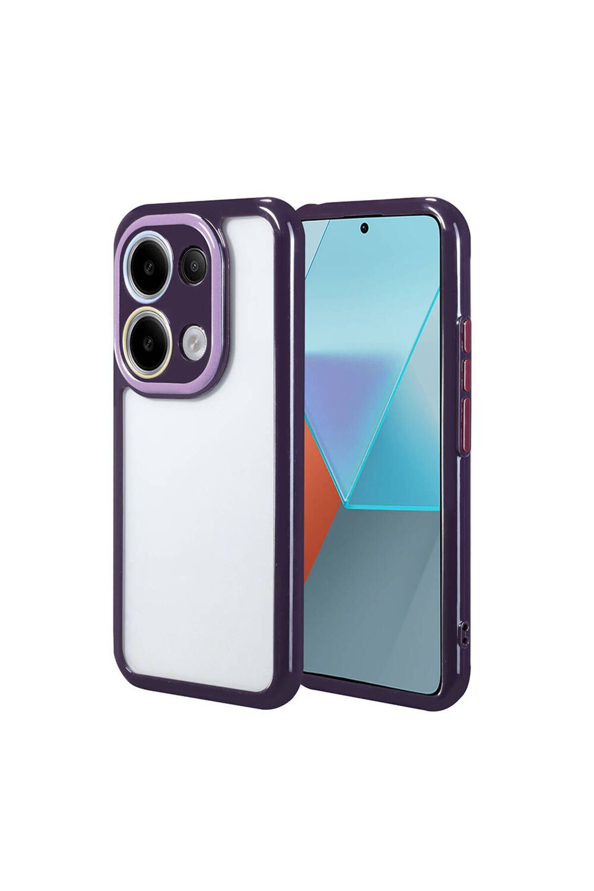 Xiaomi Redmi Note 13 Pro 4G Kılıf Kamera Korumalı Renkli Kenar ve Çerçeve Tasarımlı Zore Vitamin Kap
