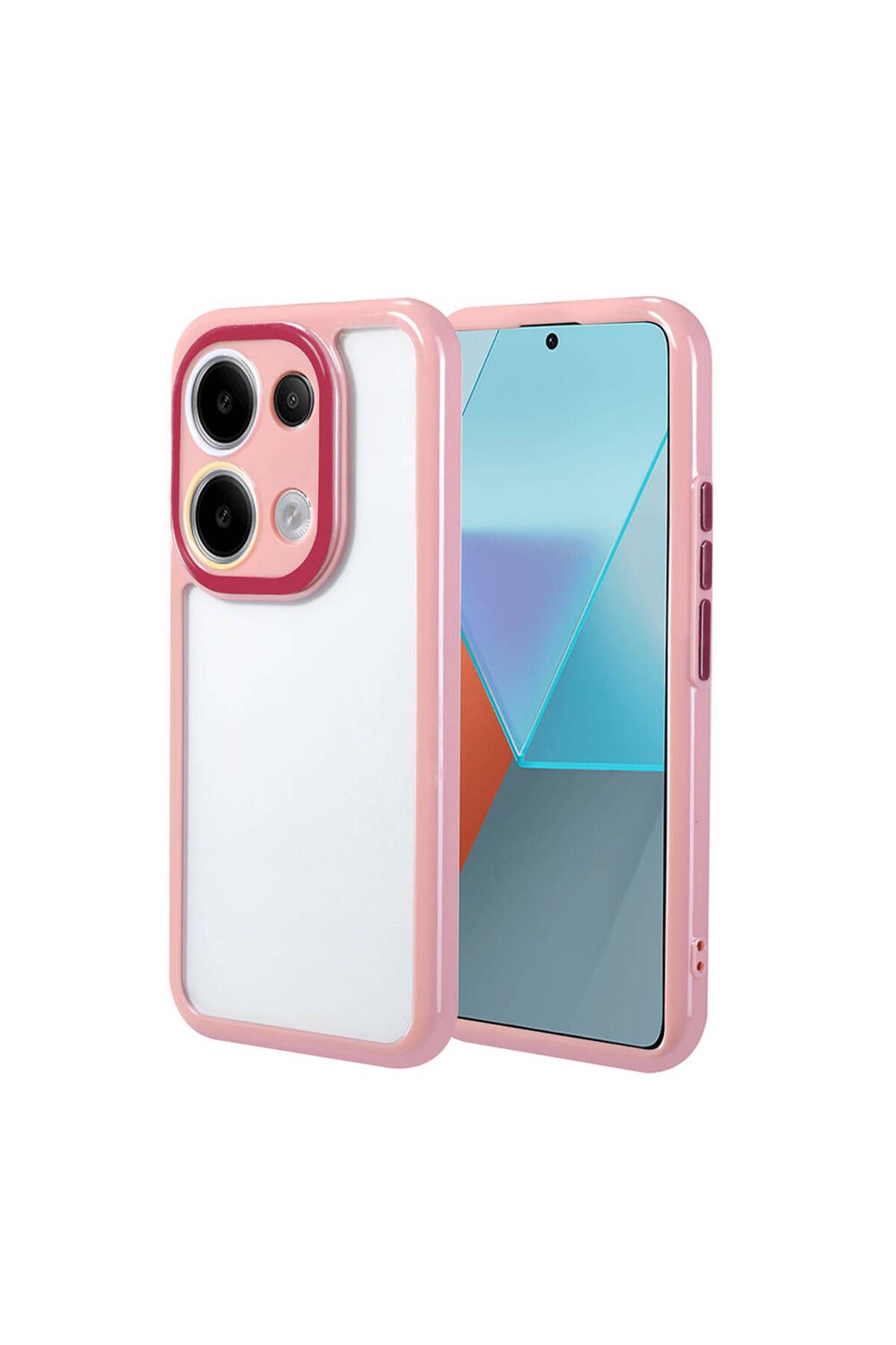 Xiaomi Redmi Note 13 Pro 4G Kılıf Kamera Korumalı Renkli Kenar ve Çerçeve Tasarımlı Zore Vitamin Kap